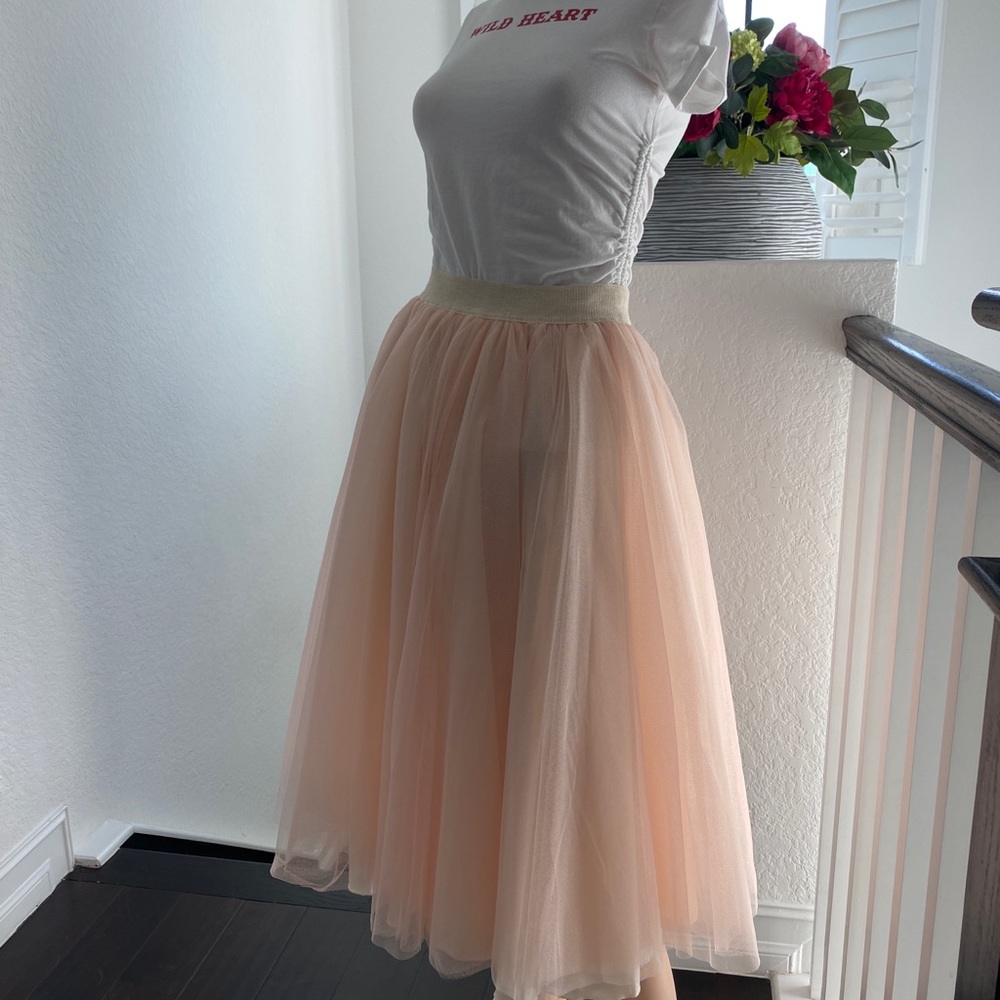 NWT Beautiful Champagne Midi Ballerina Tutu Tulle skirt - Picture 3 of 6